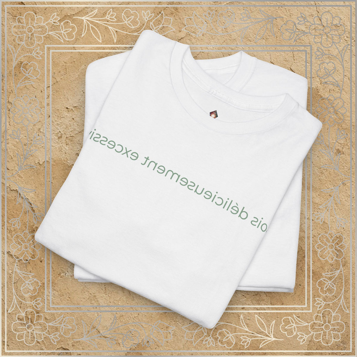 Mirror Message - "Sois délicieusement excessive" (Be delightfully extra)